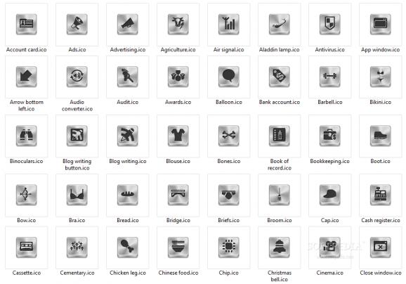 Free Silver Button Icons screenshot