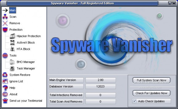 Free Spyware Vanisher screenshot