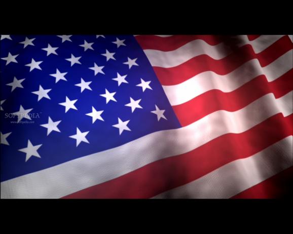 Free USA Flag 3D Screensaver screenshot