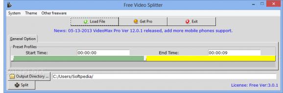 Free Video Splitter screenshot