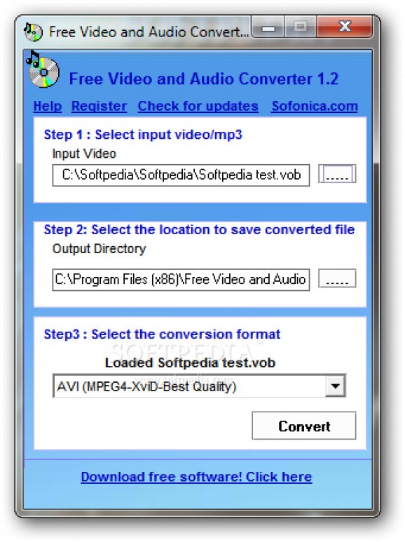Free Video and Audio Converter screenshot