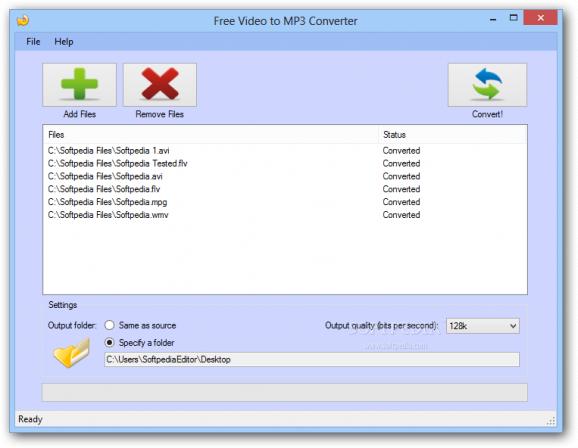 Free Video to MP3 Converter screenshot