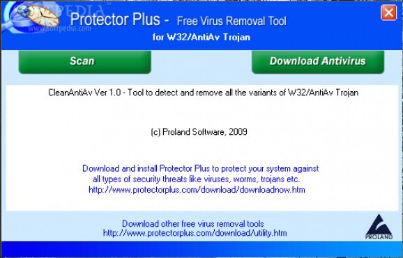 Free Virus Removal Tool for W32/AntiAv Trojan screenshot
