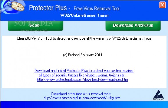 Free Virus Removal Tool for W32/OnLineGames Trojan screenshot