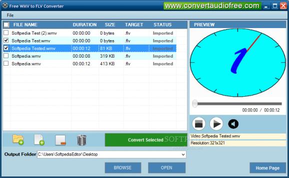 Free WMV to FLV Converter screenshot