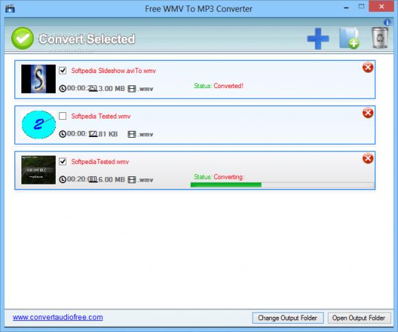 Free WMV to MP3 Converter screenshot