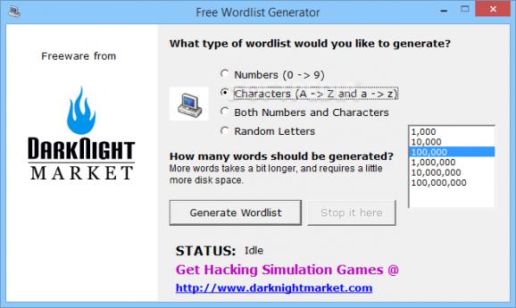 Free Wordlist Generator screenshot