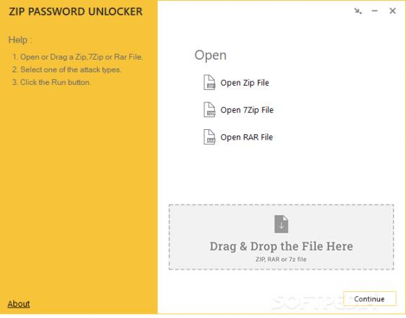 Free ZIP Password Unlocker screenshot
