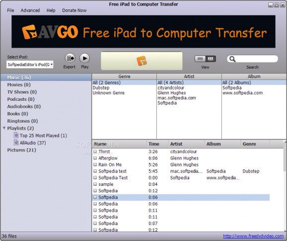 Free iPad To Computer Transfer screenshot