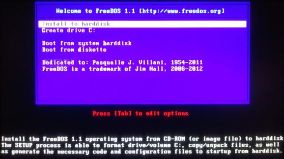 FreeDOS screenshot