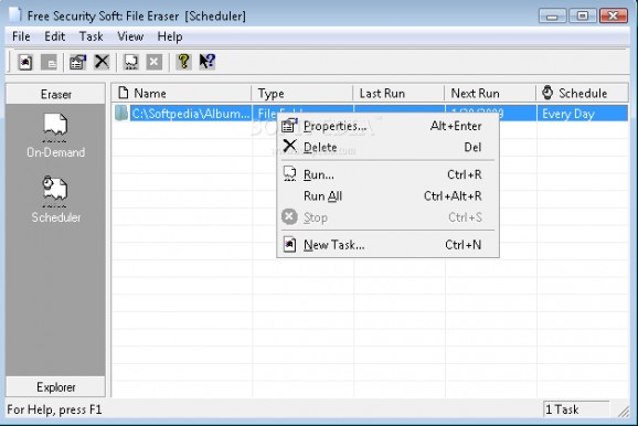 FreeSecuritySoft.net File Eraser screenshot