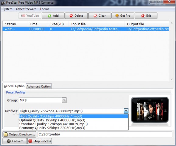 FreeStar Video MP3 Converter screenshot