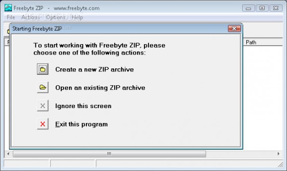 Freebyte Zip screenshot