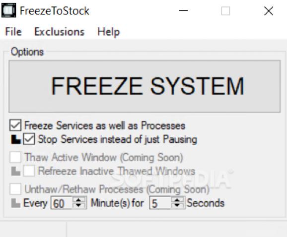 FreezeToStock screenshot