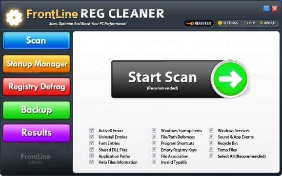 Frontline Reg Cleaner screenshot