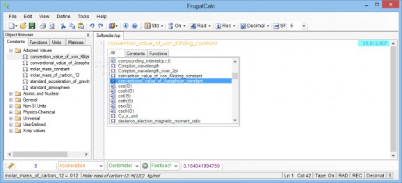 FrugalCalc screenshot