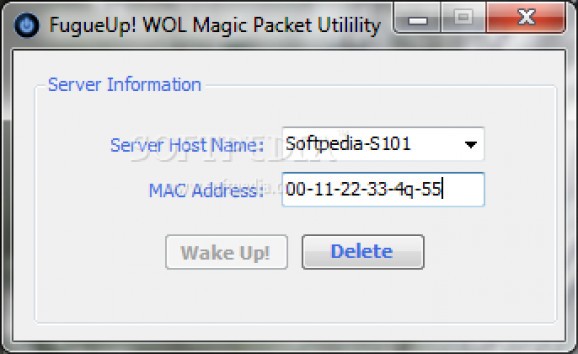 FugueUp! WOL Magic Packet Utility screenshot