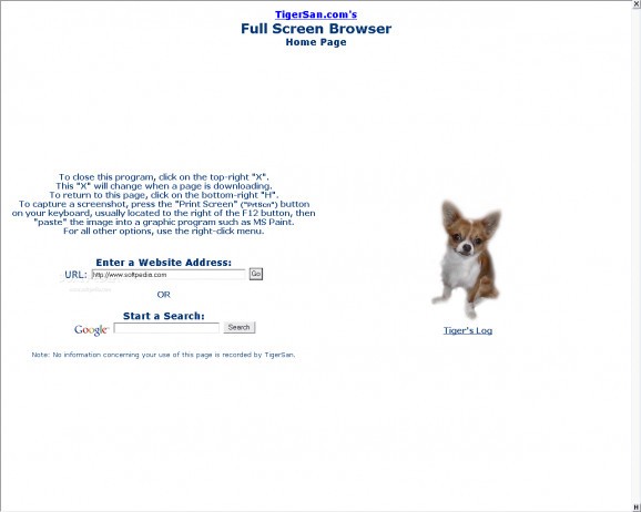 Full Screen Browser screenshot