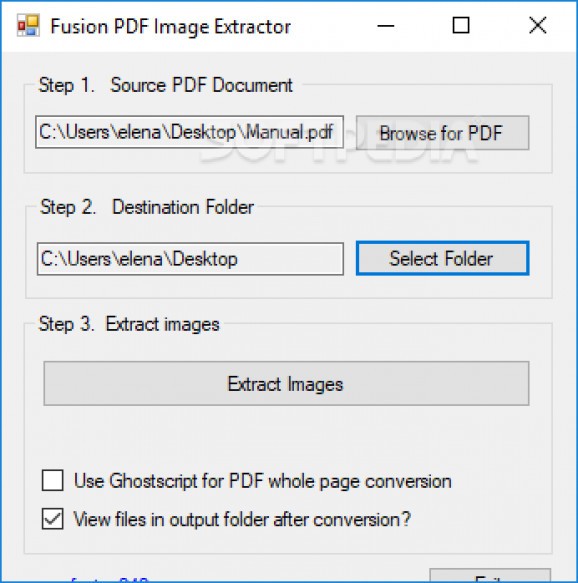 Fusion PDF Image Extractor screenshot