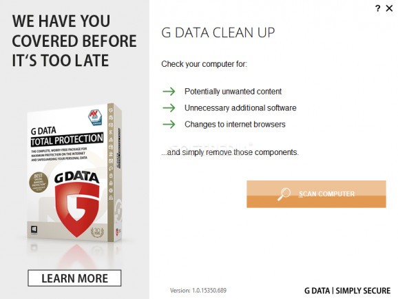 G DATA Clean Up screenshot