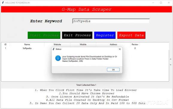 G-Map Data Scraper screenshot