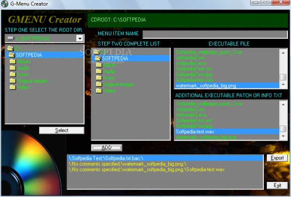 G-Menu Creator screenshot