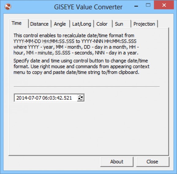 GISEYE Value Converter screenshot