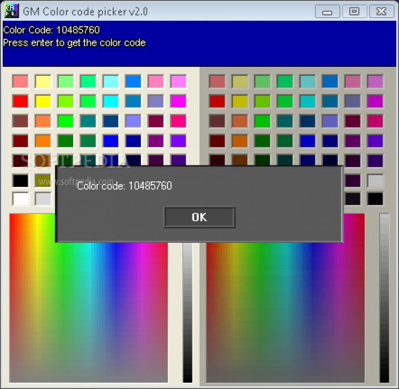 GM Color Code Picker screenshot