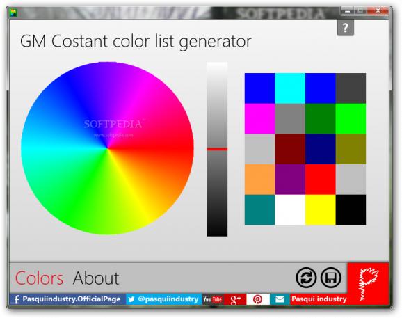 GM Costant colors list generator screenshot