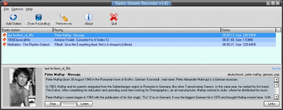 GSA Radio Stream Recorder screenshot