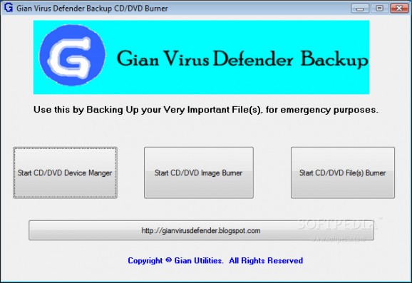 GVD Backup CD/DVD Burner screenshot