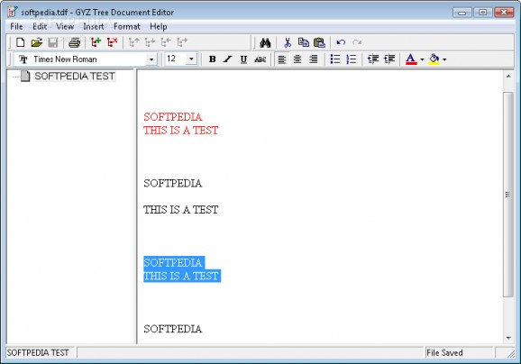 GYZ Tree Document Editor screenshot