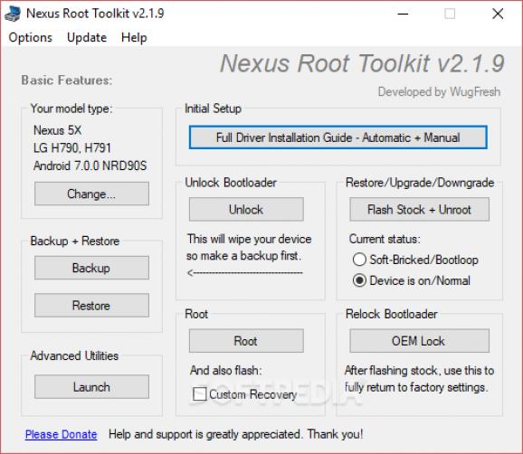 Nexus Root Toolkit screenshot