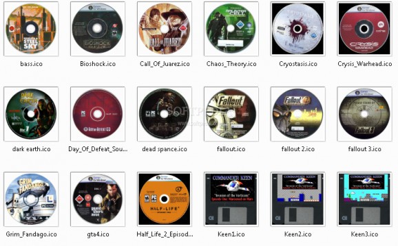 Game CD DVD Diskette Icons screenshot