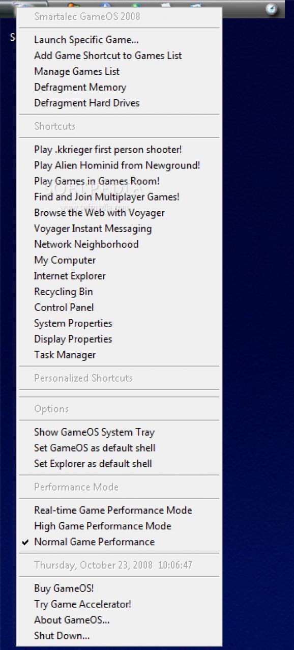 GameOS screenshot