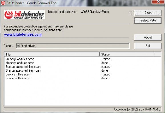 Ganda Removal Tool screenshot