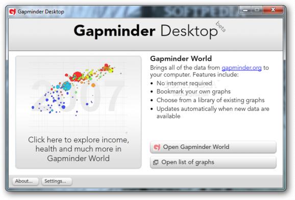 Gapminder Desktop screenshot