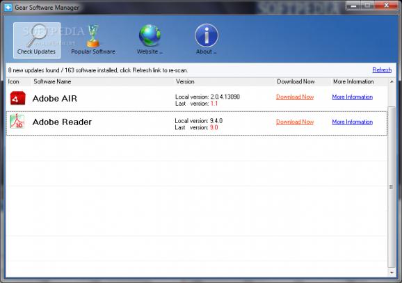 Gear Software Manager screenshot