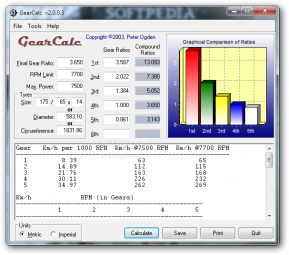 GearCalc screenshot