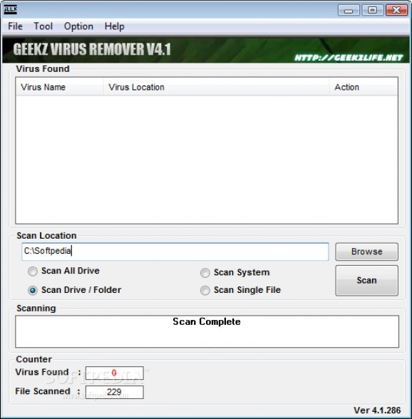 Geekz Virus Remover screenshot