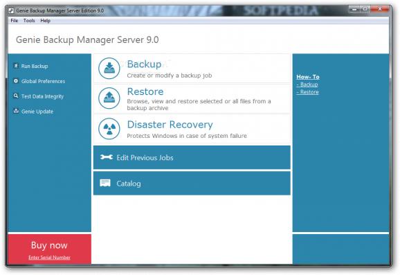 Genie Backup Manager Server Edition screenshot