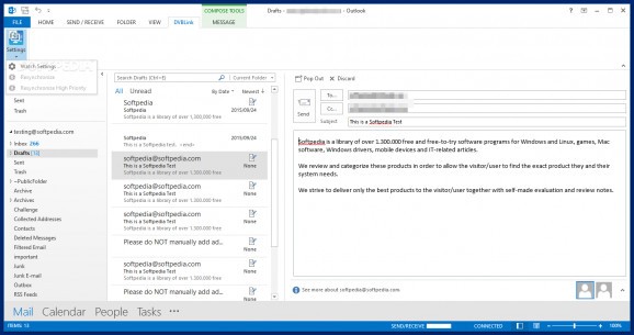 GeniusConnect DVBLink for Outlook screenshot