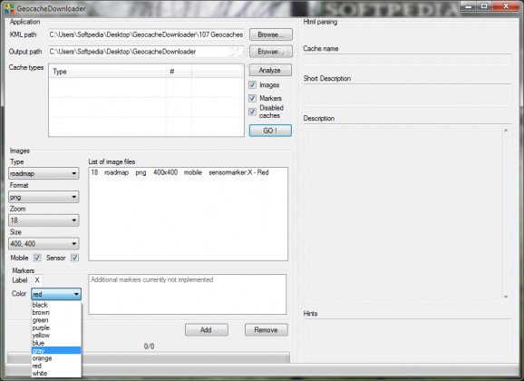 Geocache Downloader screenshot