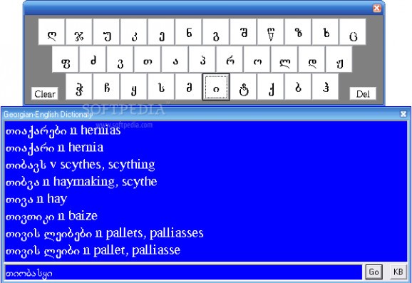 Georgian-English Dictionary screenshot