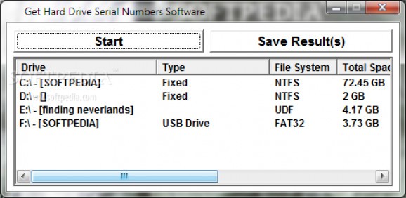 Get Hard Drive Serial Numbers Software screenshot