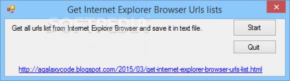 Get Internet Explorer Browser Urls lists screenshot