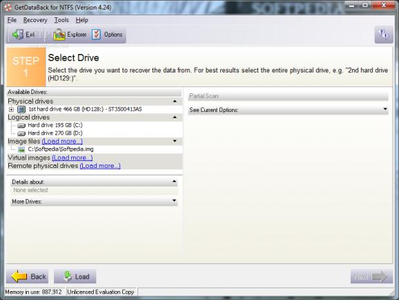 GetDataBack for NTFS screenshot