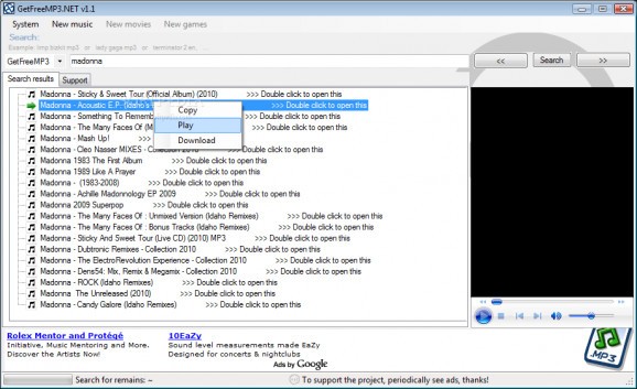 GetFreeMP3.NET screenshot