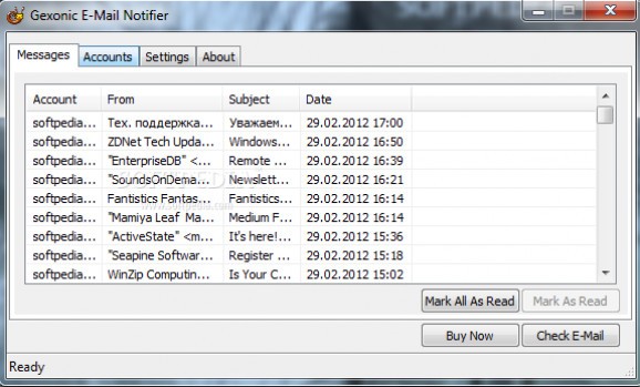 Gexonic E-Mail Notifier screenshot