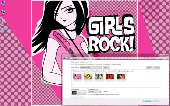Girls Rock! Windows 7 Theme screenshot
